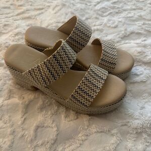 Matisse Black and Cream Heeled Sandals